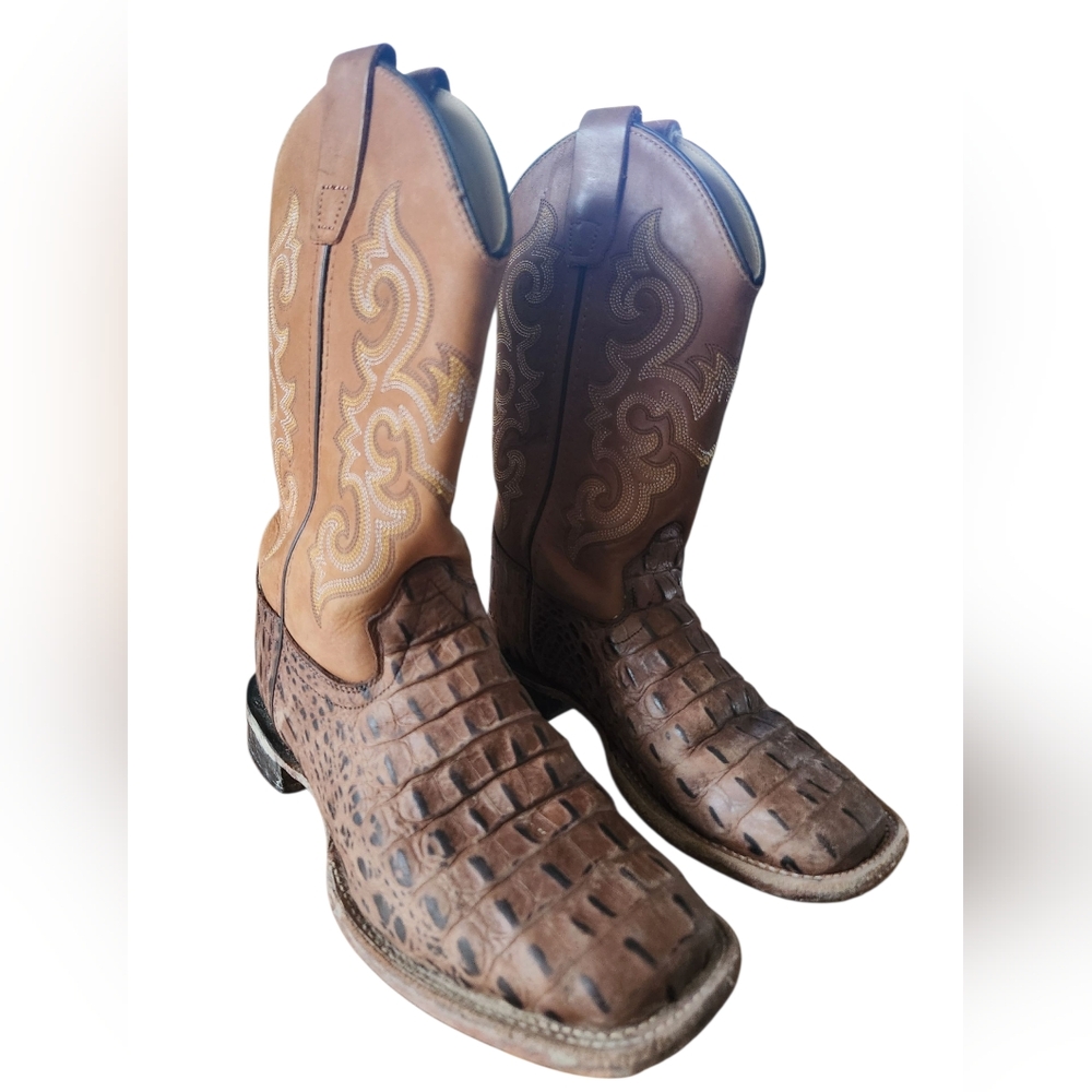 Old West Brown and Tan Men's Boots